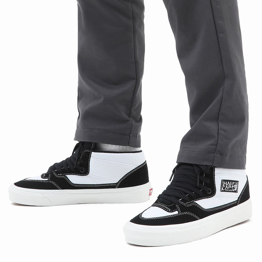 Men's Vans Half Cab 33 DX Sneakers Black / White | USA12867