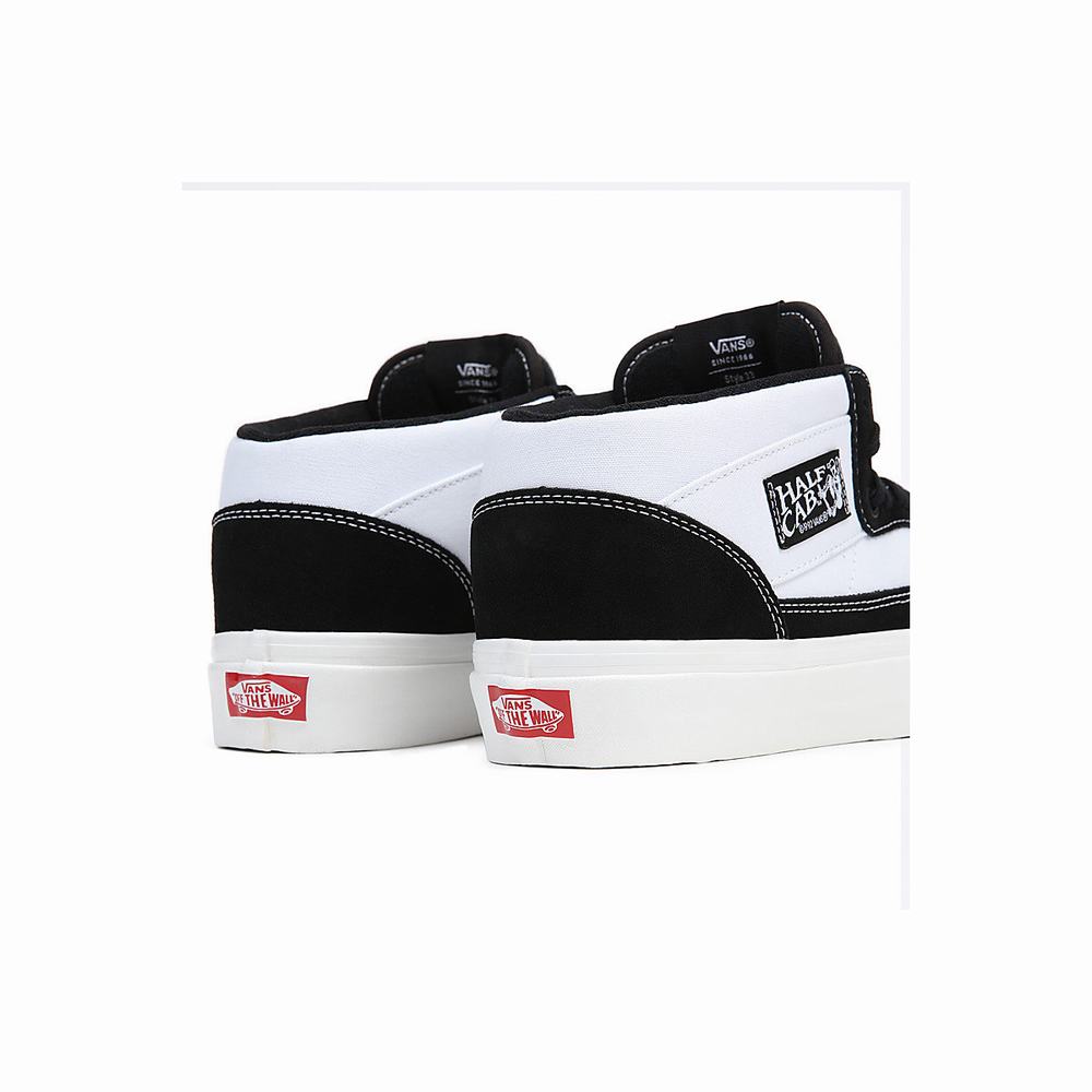 Men's Vans Half Cab 33 DX Sneakers Black / White | USA12867