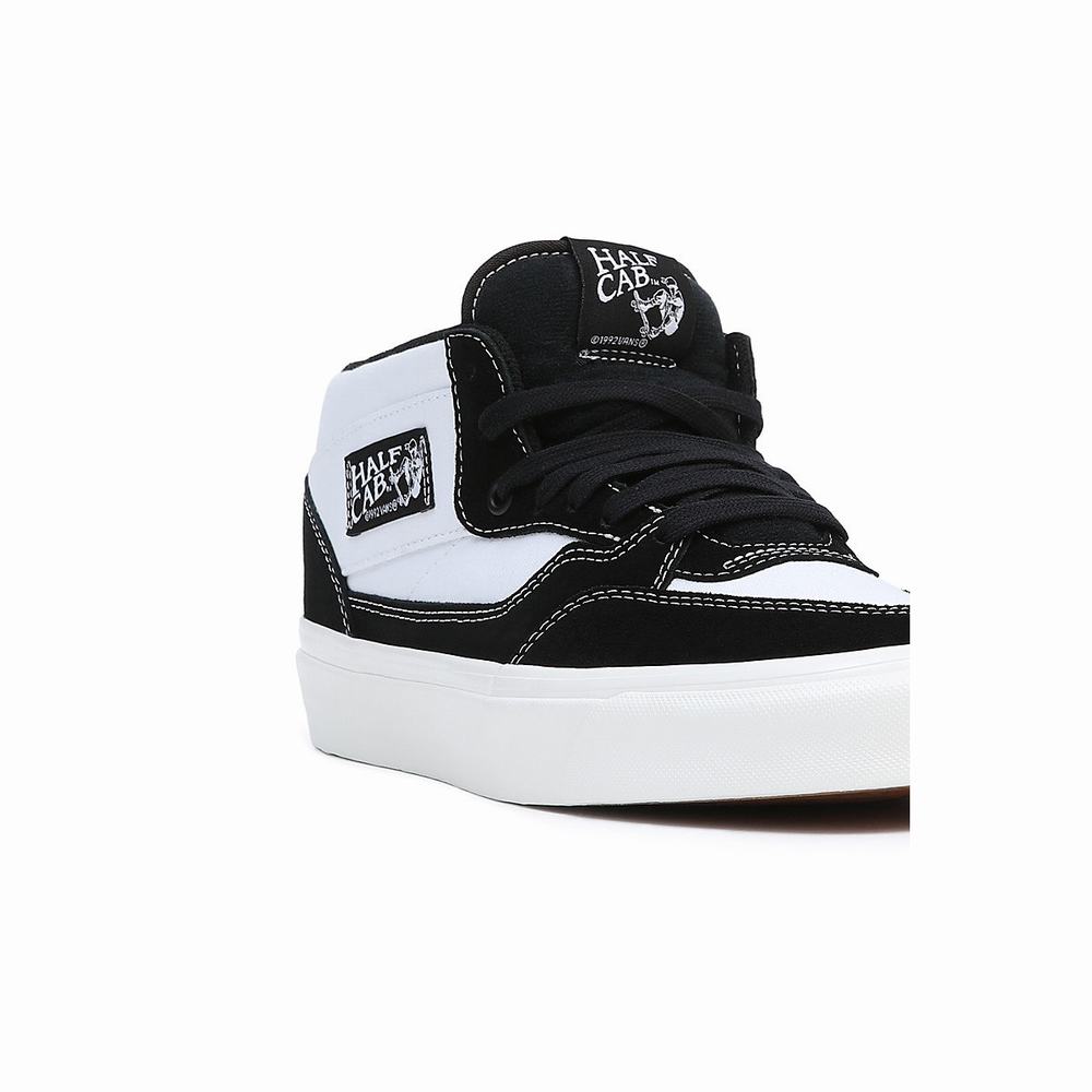 Men's Vans Half Cab 33 DX Sneakers Black / White | USA12867