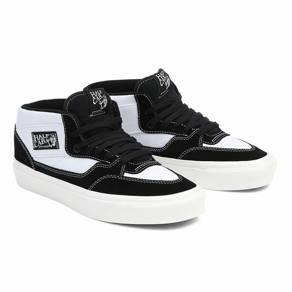 Men\'s Vans Half Cab 33 DX Sneakers Black / White | USA12867