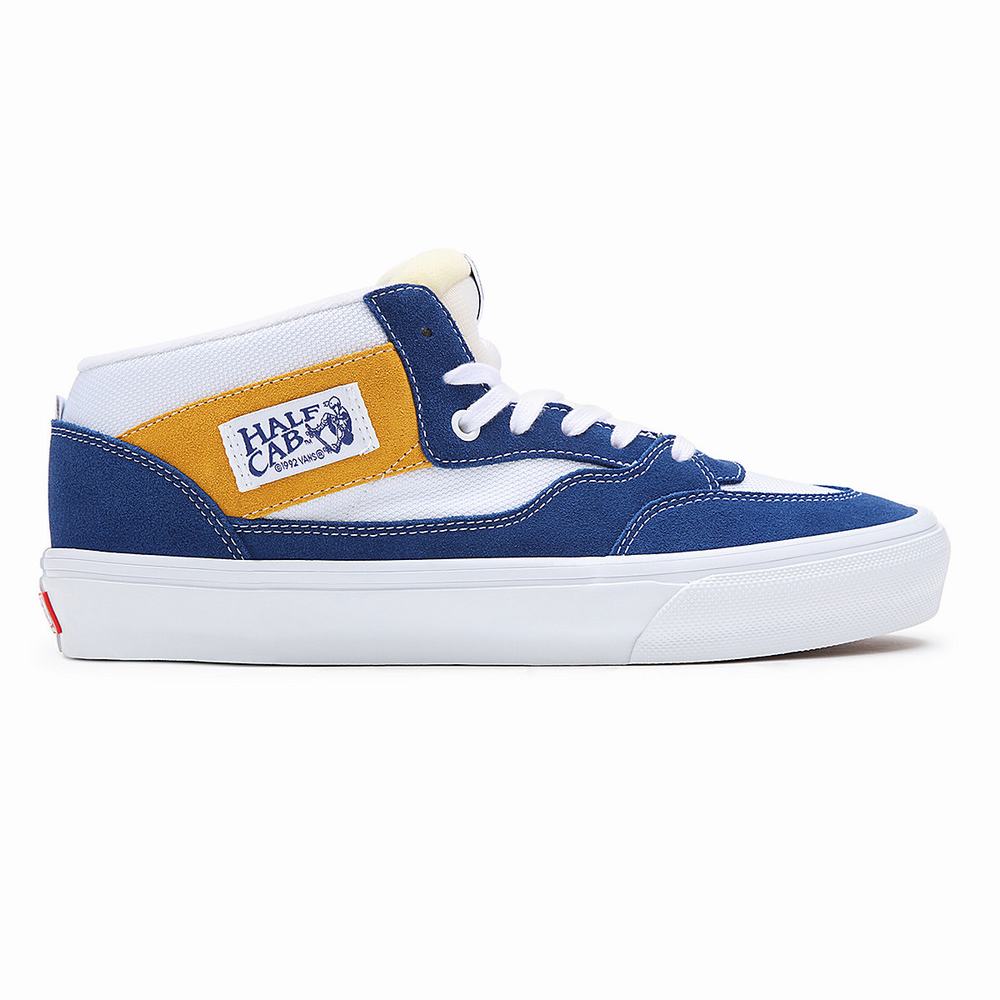 Men's Vans Half Cab '92 Skate Shoes Blue / White | USA82094