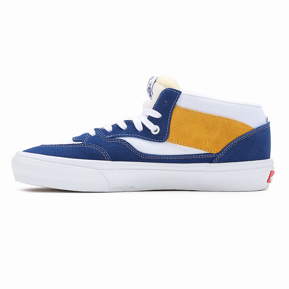 Men's Vans Half Cab '92 Skate Shoes Blue / White | USA82094