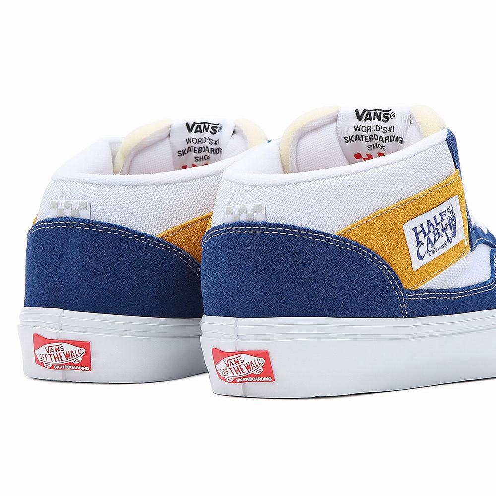 Men's Vans Half Cab '92 Skate Shoes Blue / White | USA82094