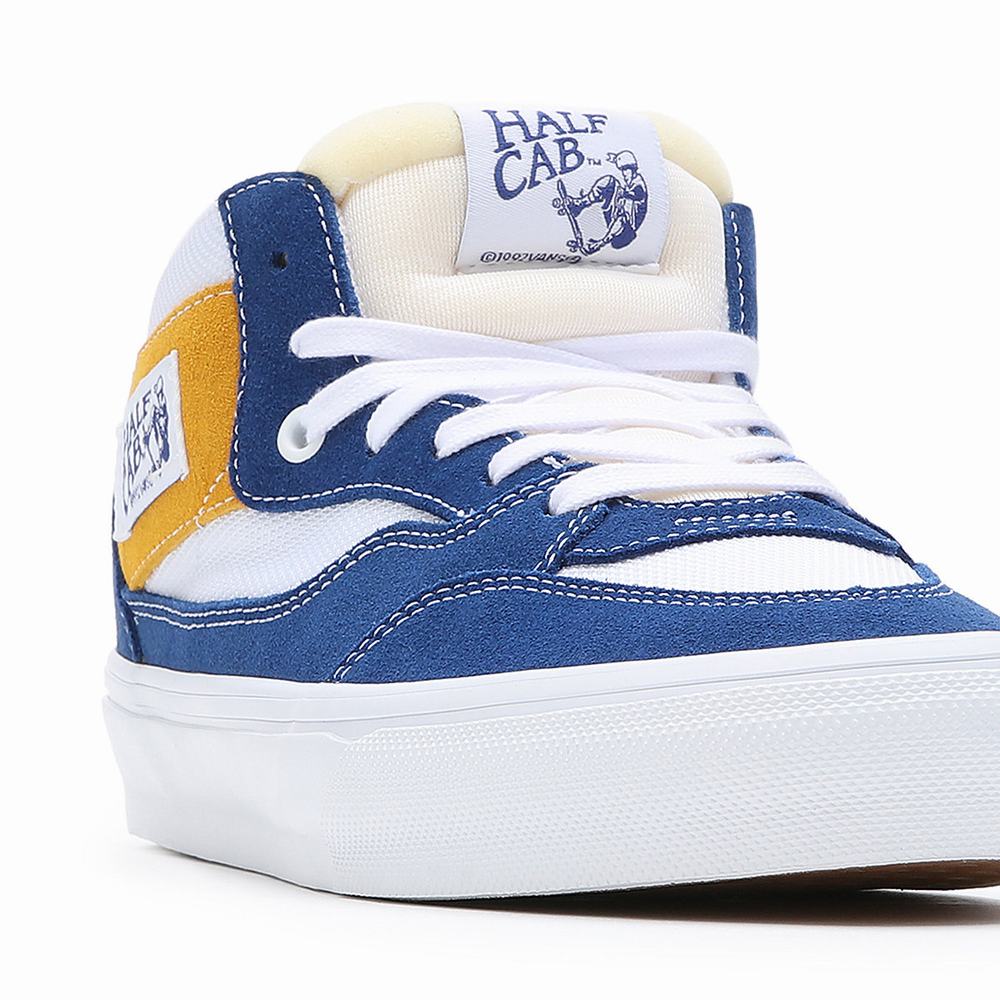 Men's Vans Half Cab '92 Skate Shoes Blue / White | USA82094