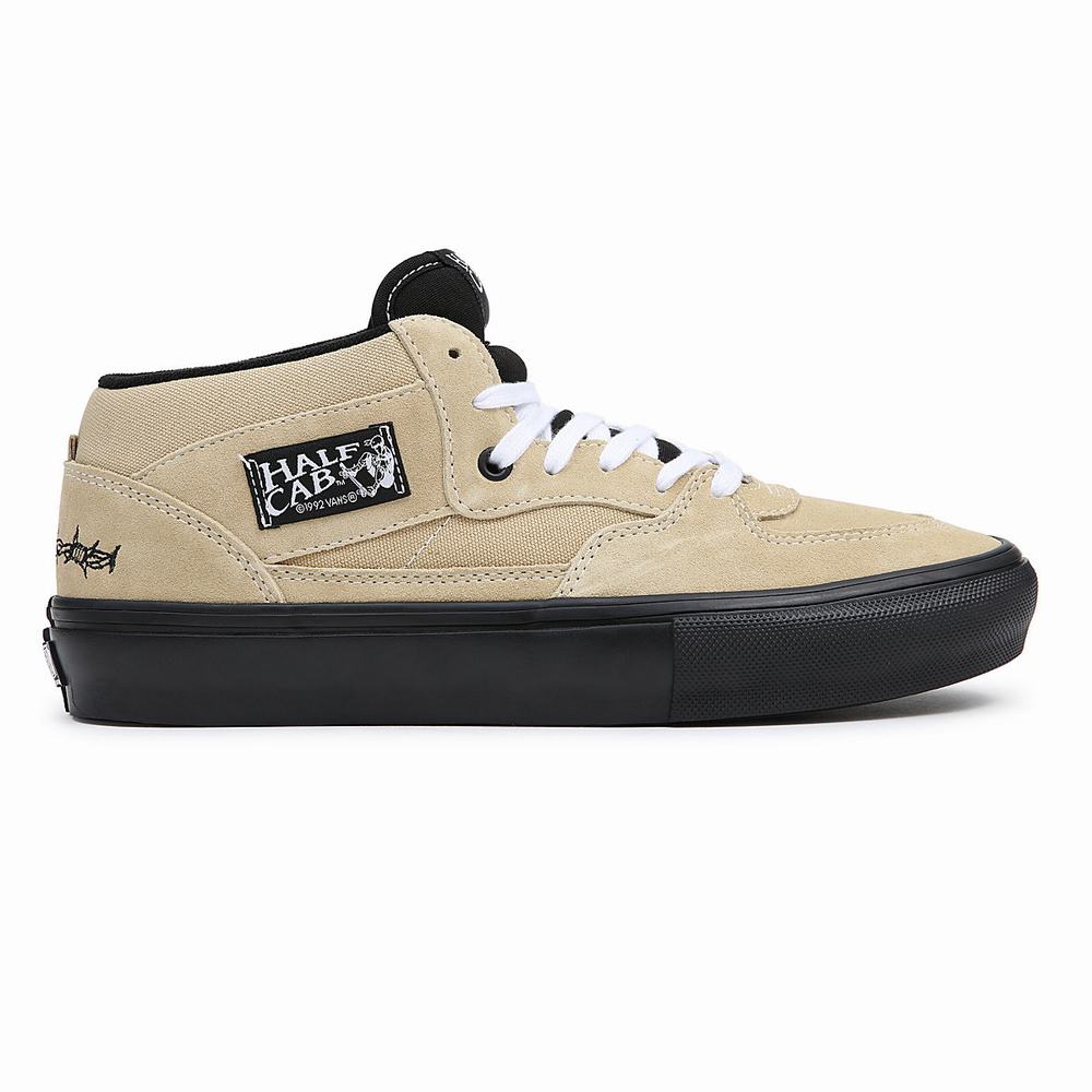 Men's Vans Half Cab Skate Shoes Beige | USA40812