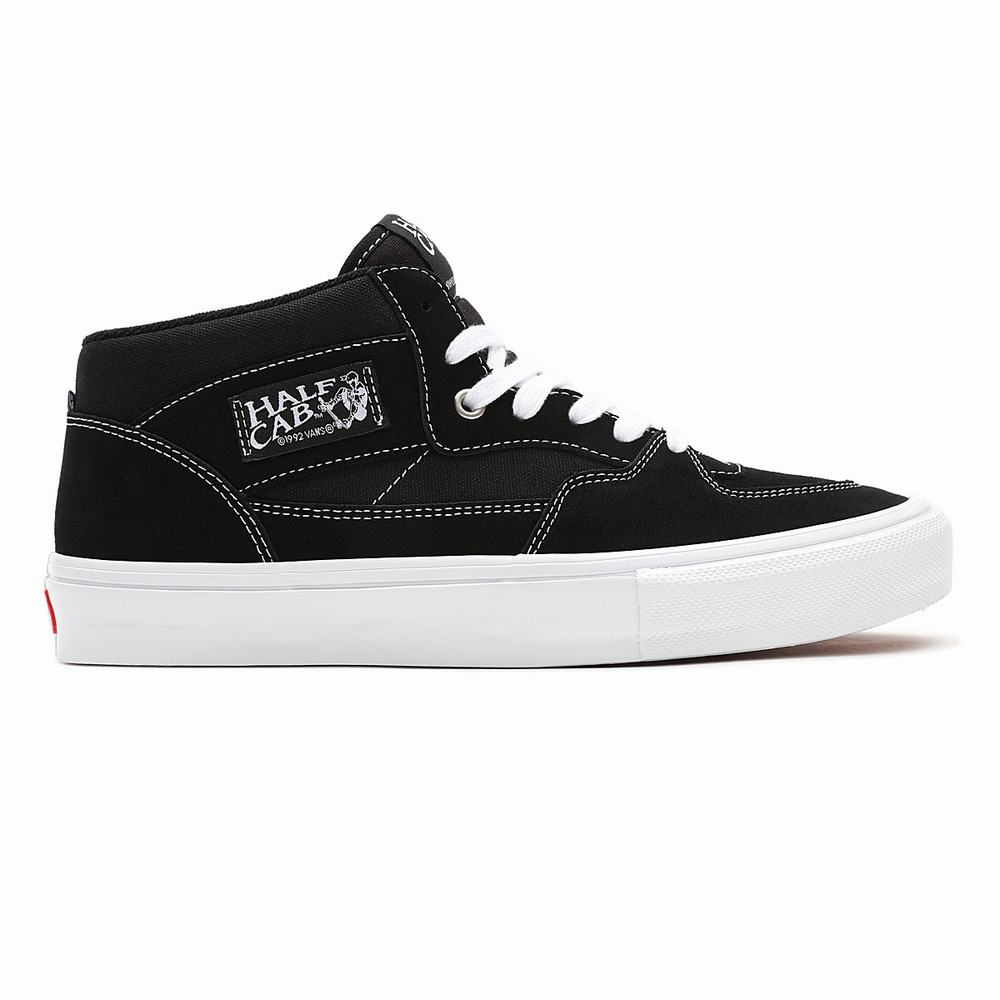 Men's Vans Half Cab Skate Shoes Black | USA12495