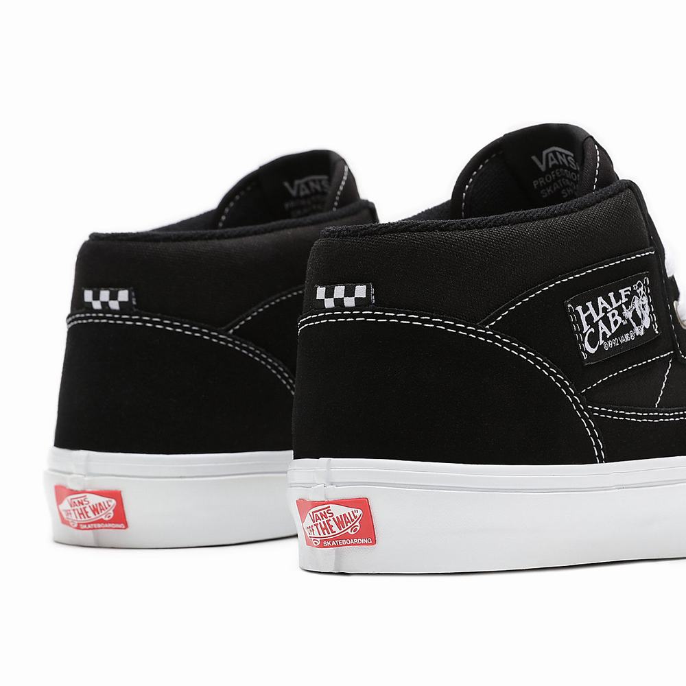 Men's Vans Half Cab Skate Shoes Black | USA12495