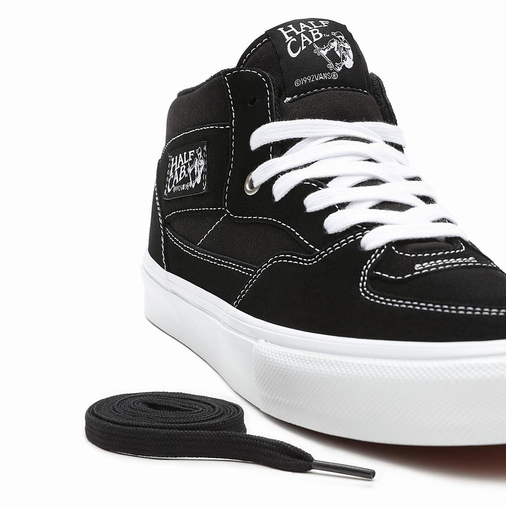 Men's Vans Half Cab Skate Shoes Black | USA12495