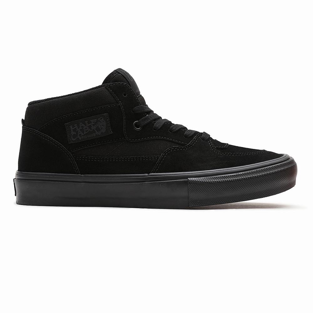 Men's Vans Half Cab Skate Shoes Black | USA73415