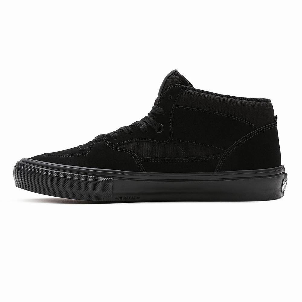 Men's Vans Half Cab Skate Shoes Black | USA73415