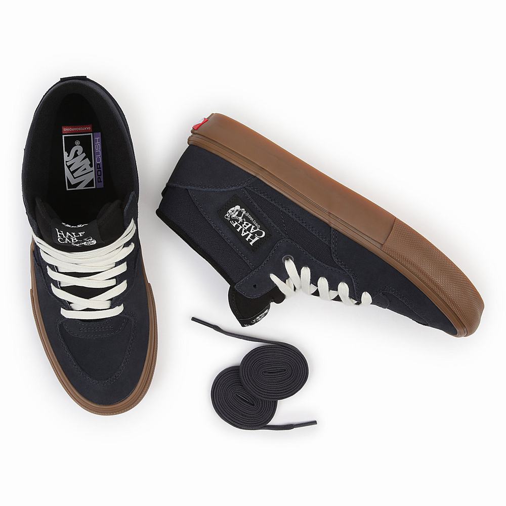 Men's Vans Half Cab Skate Shoes Blue | USA30841