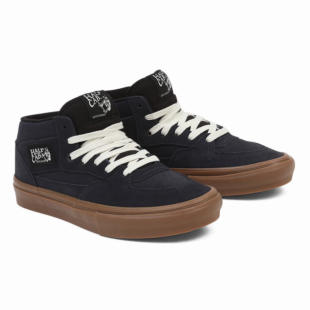 Men\'s Vans Half Cab Skate Shoes Blue | USA30841