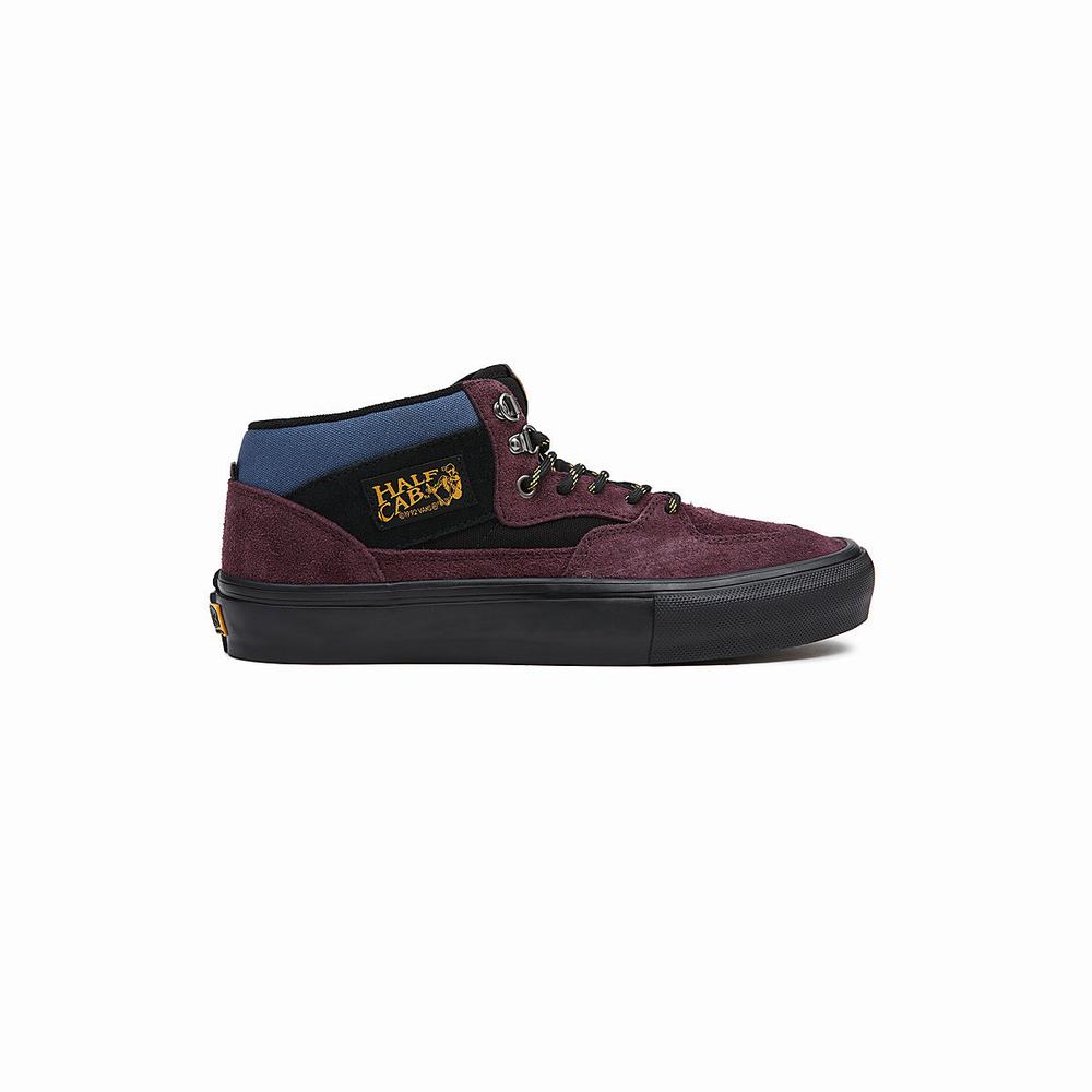 Men's Vans Half Cab Skate Shoes Purple | USA17054