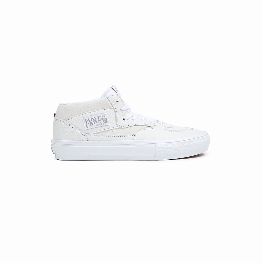 Men's Vans Half Cab Skate Shoes White | USA52307