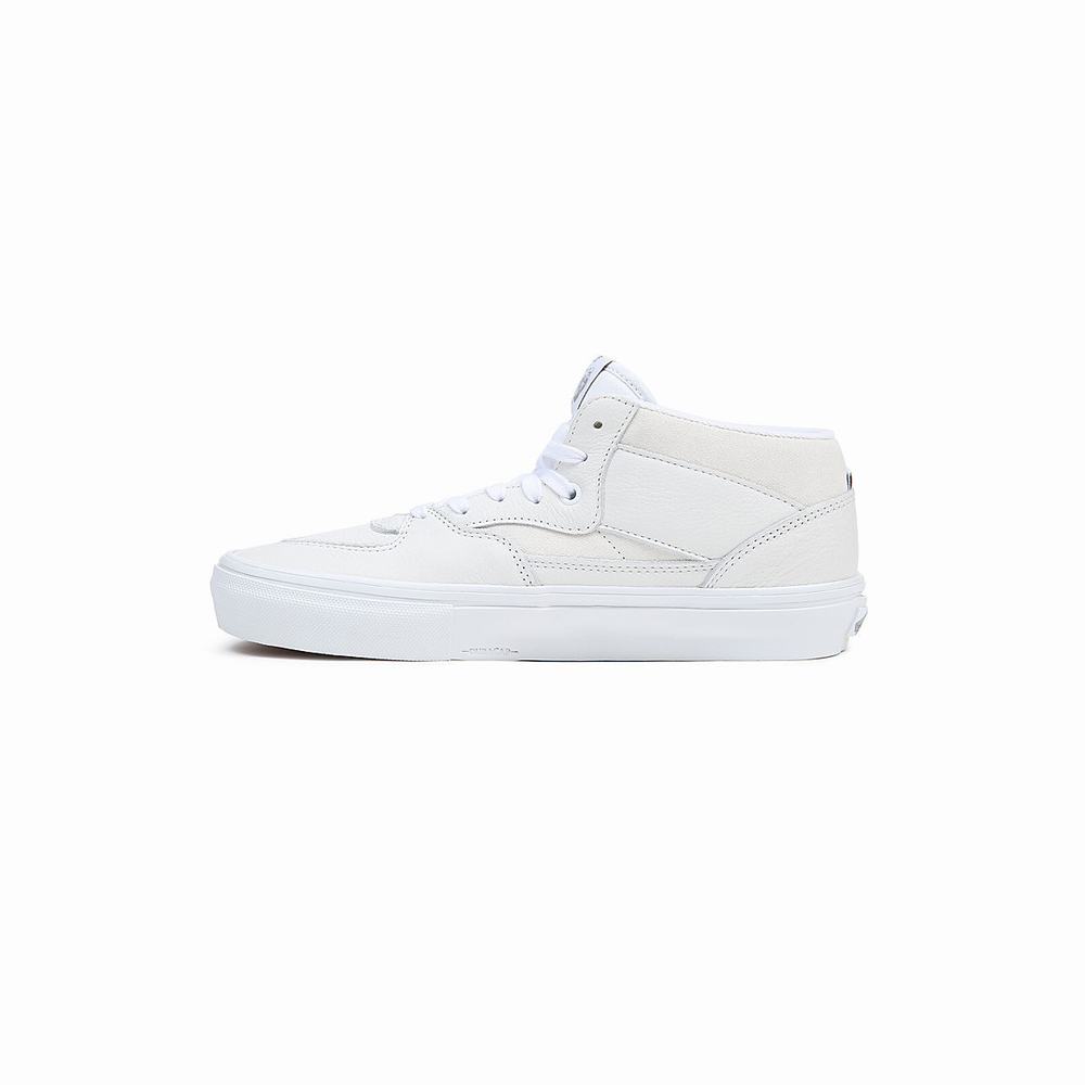 Men's Vans Half Cab Skate Shoes White | USA52307