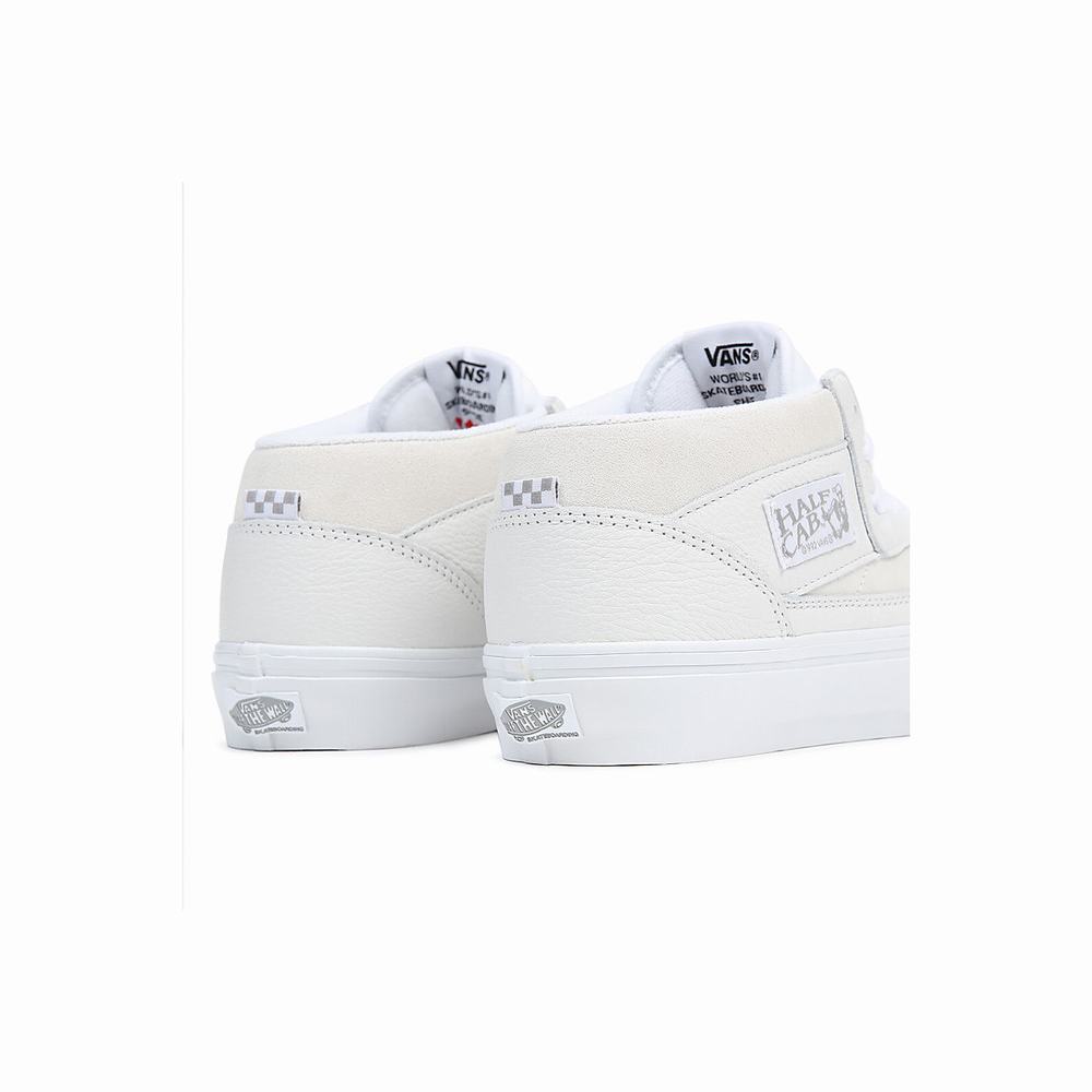 Men's Vans Half Cab Skate Shoes White | USA52307