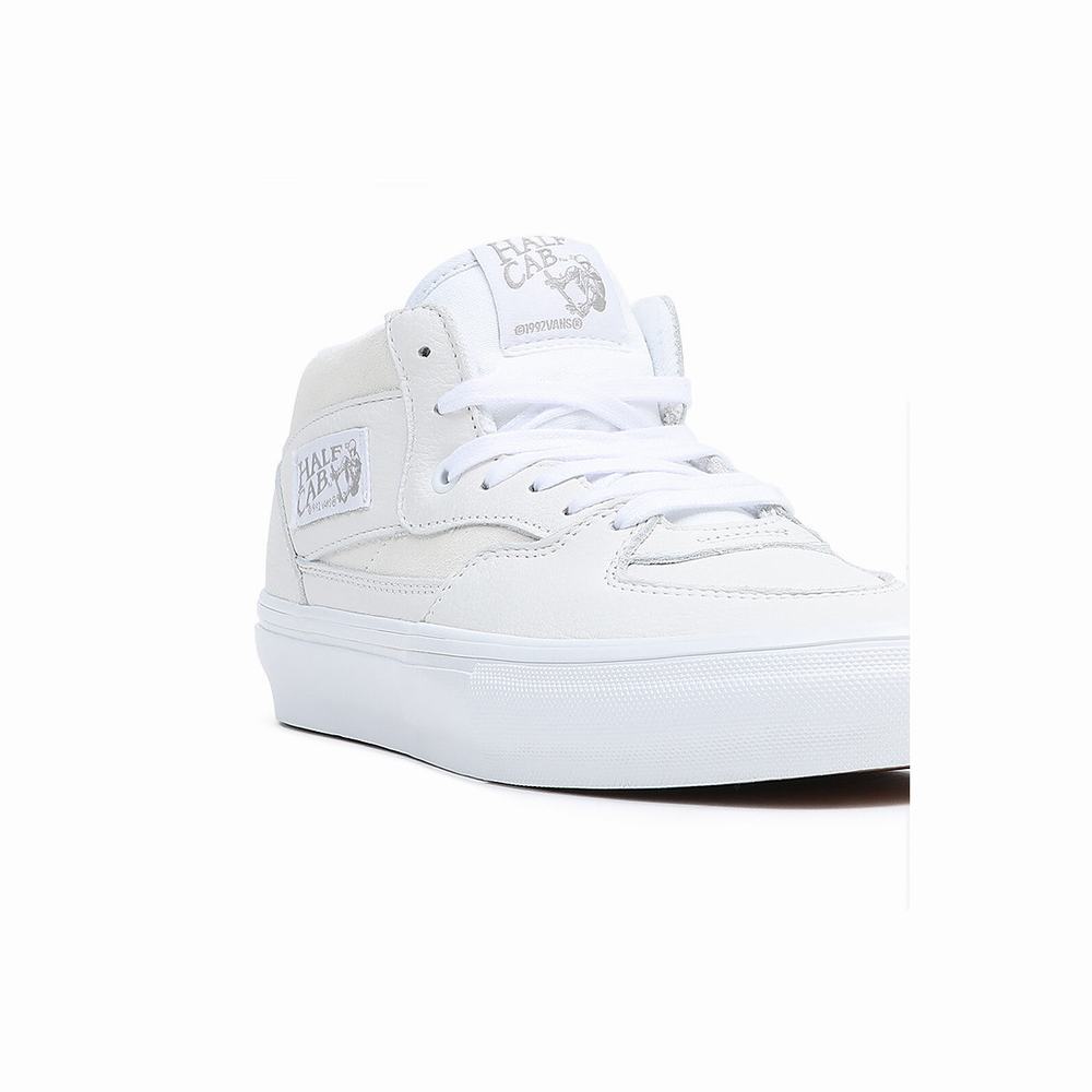 Men's Vans Half Cab Skate Shoes White | USA52307