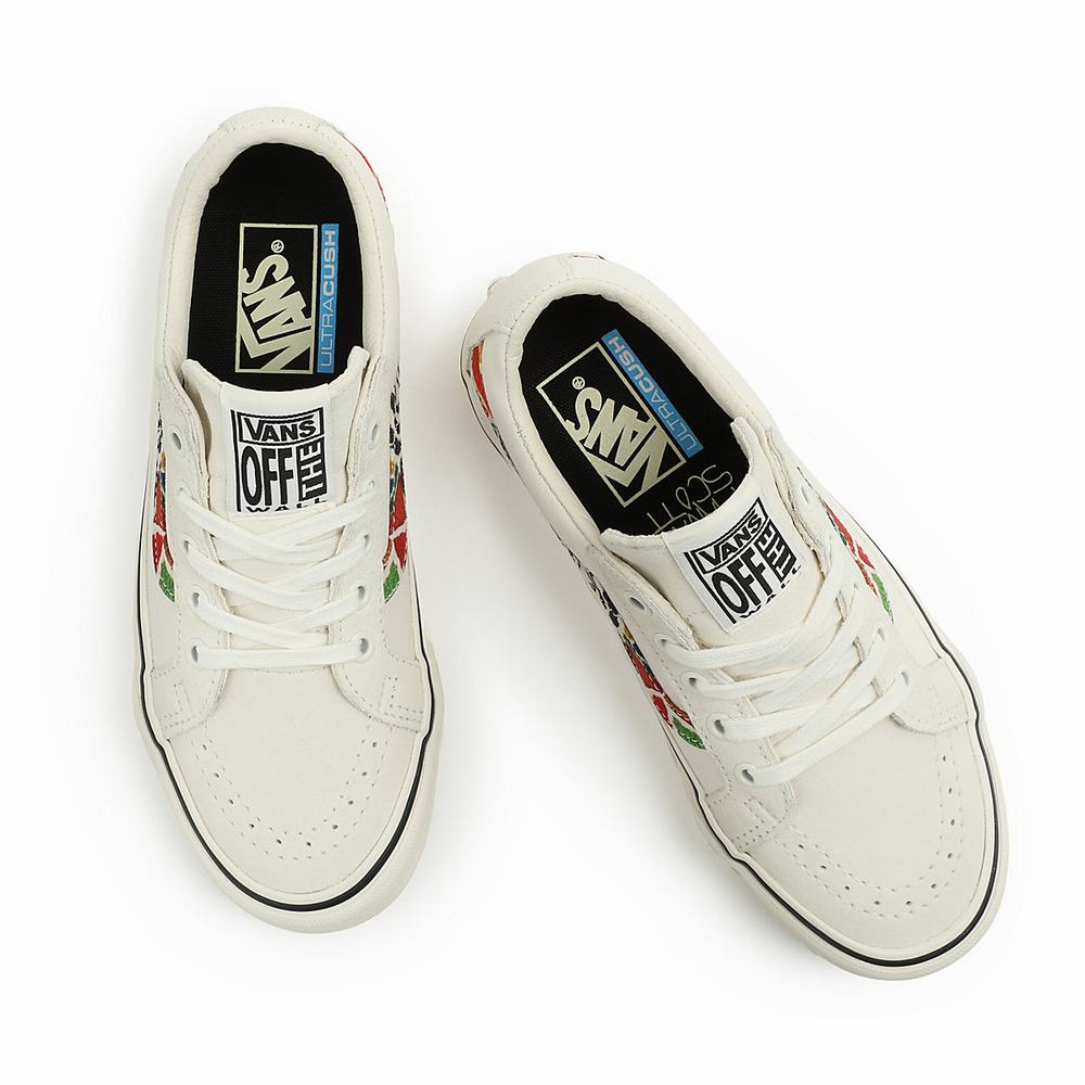 Men's Vans Hanna Scott Sk8-Low Reissue Sf Sneakers White | USA82631