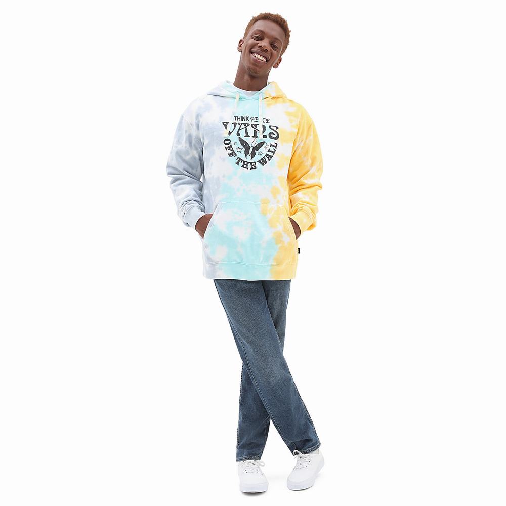 Men's Vans Happy Thoughts Tie Dye Hoodie Multicolor | USA28341