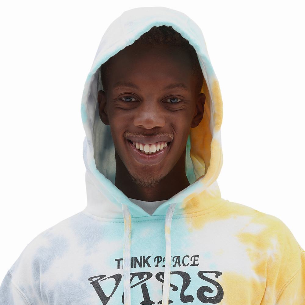 Men's Vans Happy Thoughts Tie Dye Hoodie Multicolor | USA28341