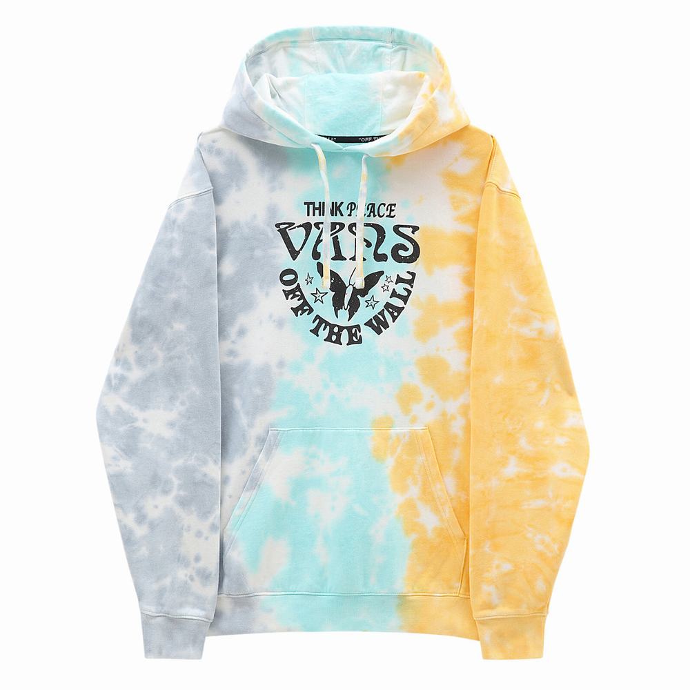 Men's Vans Happy Thoughts Tie Dye Hoodie Multicolor | USA28341