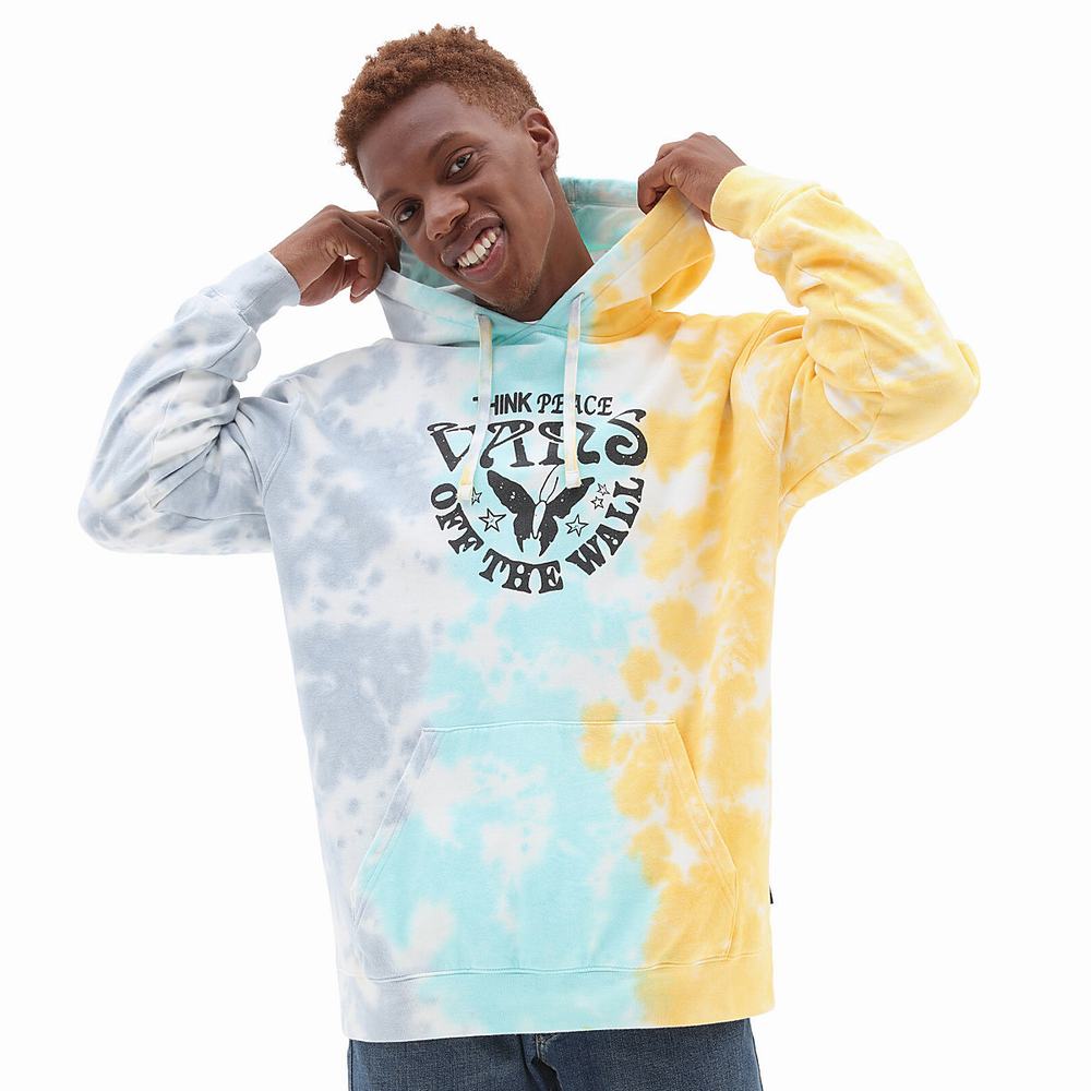 Men\'s Vans Happy Thoughts Tie Dye Hoodie Multicolor | USA28341