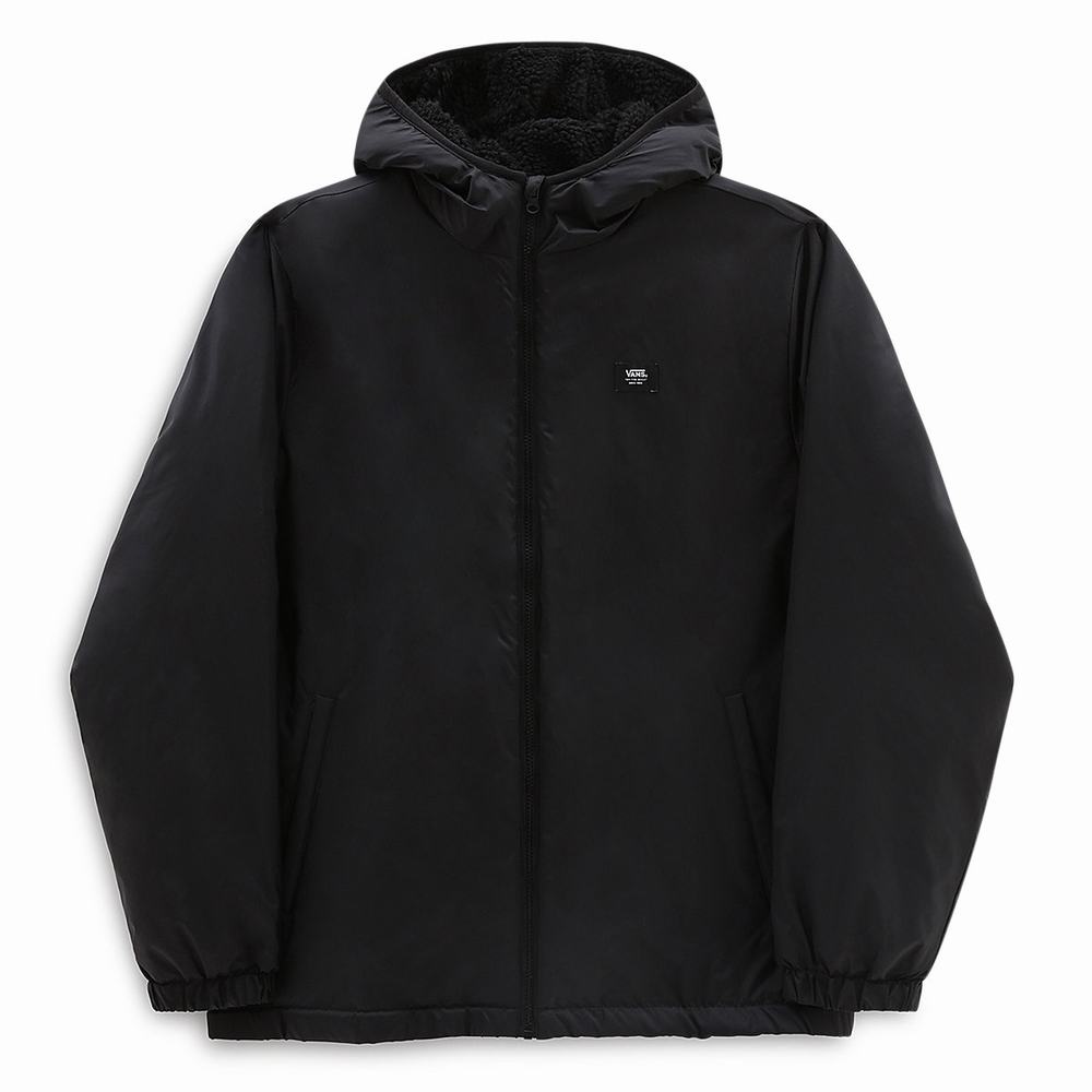 Men's Vans Harvard Windbreaker Jackets Black | USA82530