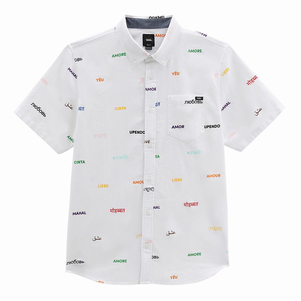 Men's Vans Houser Shirts Multicolor / White | USA58273