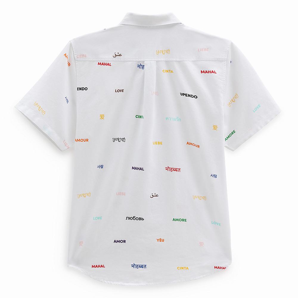 Men's Vans Houser Shirts Multicolor / White | USA58273