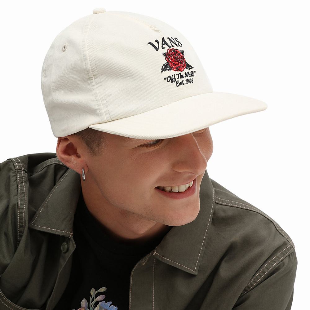 Men's Vans Howell Shallow Unstructured Hats White | USA07129