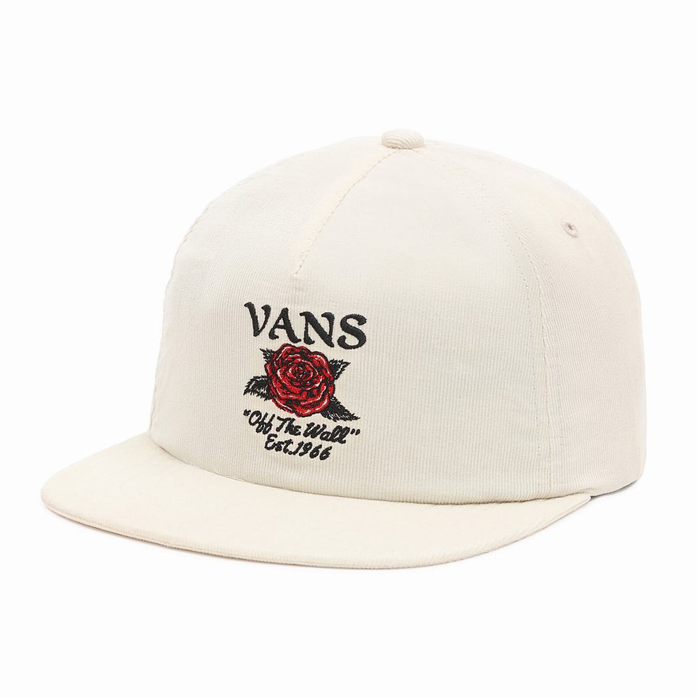 Men's Vans Howell Shallow Unstructured Hats White | USA07129