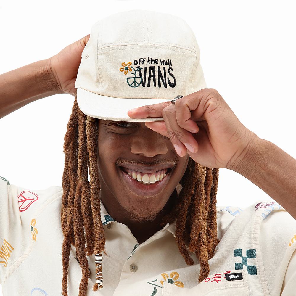 Men's Vans In Our Hands Camper Hats White | USA20345