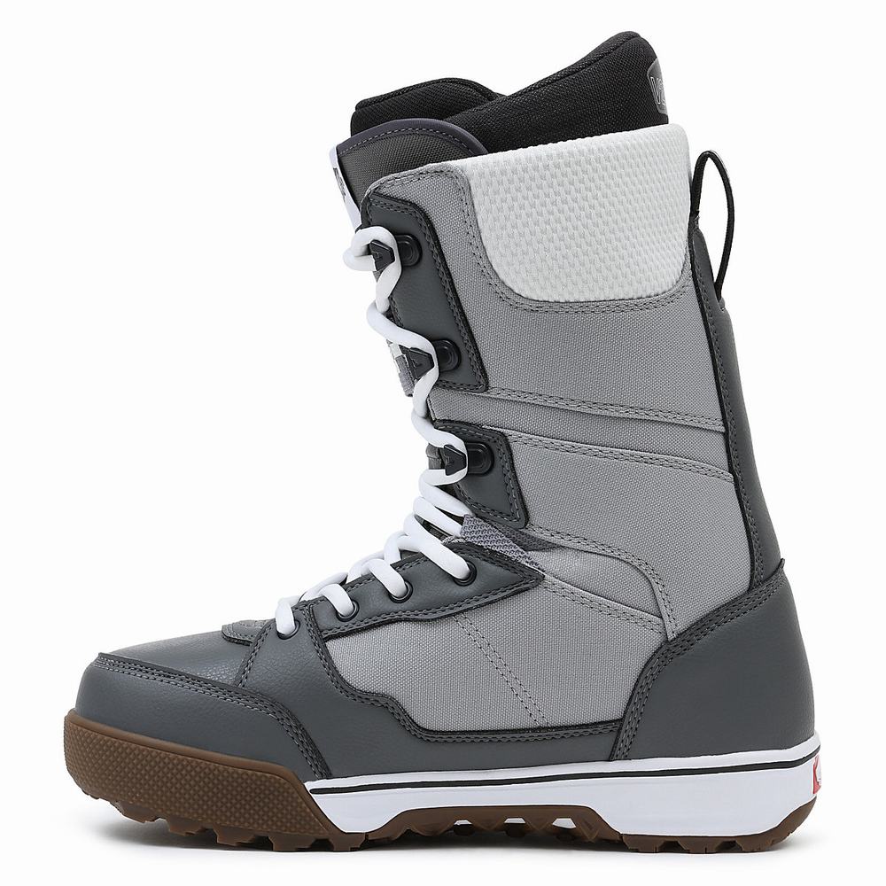 Men's Vans Invado Pro Snowboard Boots Grey / White | USA01632