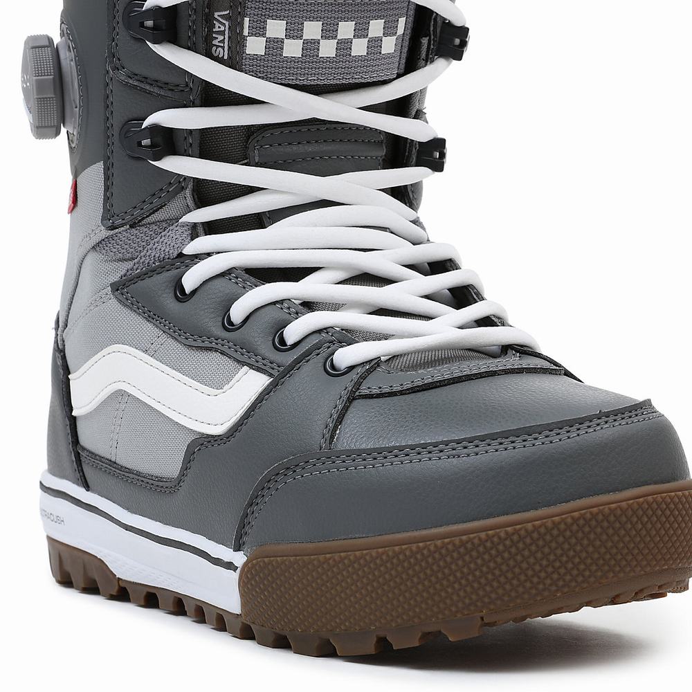 Men's Vans Invado Pro Snowboard Boots Grey / White | USA01632