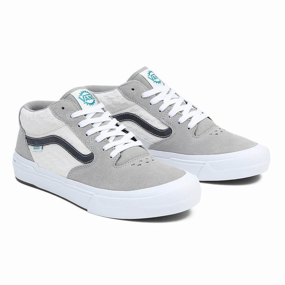 Men\'s Vans Kevin Peraza BMX Style 114 Sneakers Grey / White | USA72190