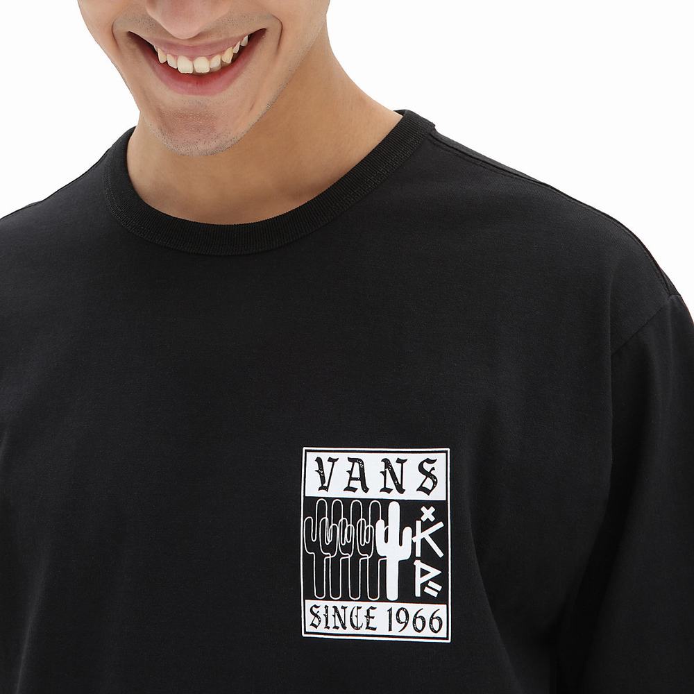 Men's Vans Kevin Peraza Off The Wall T Shirts Black | USA65712