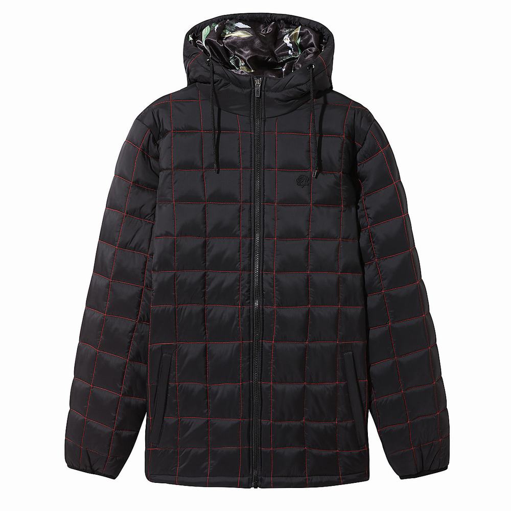 Men\'s Vans Kyle Walker Puffer Jackets Black | USA21540