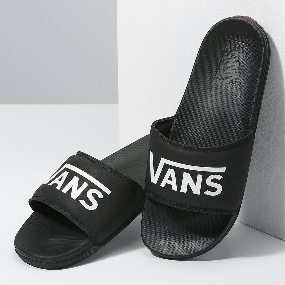 Men's Vans La Costa Slides Black | USA09341