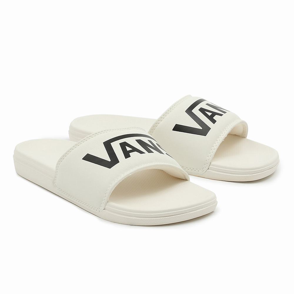 Men\'s Vans La Costa Slides White | USA75684