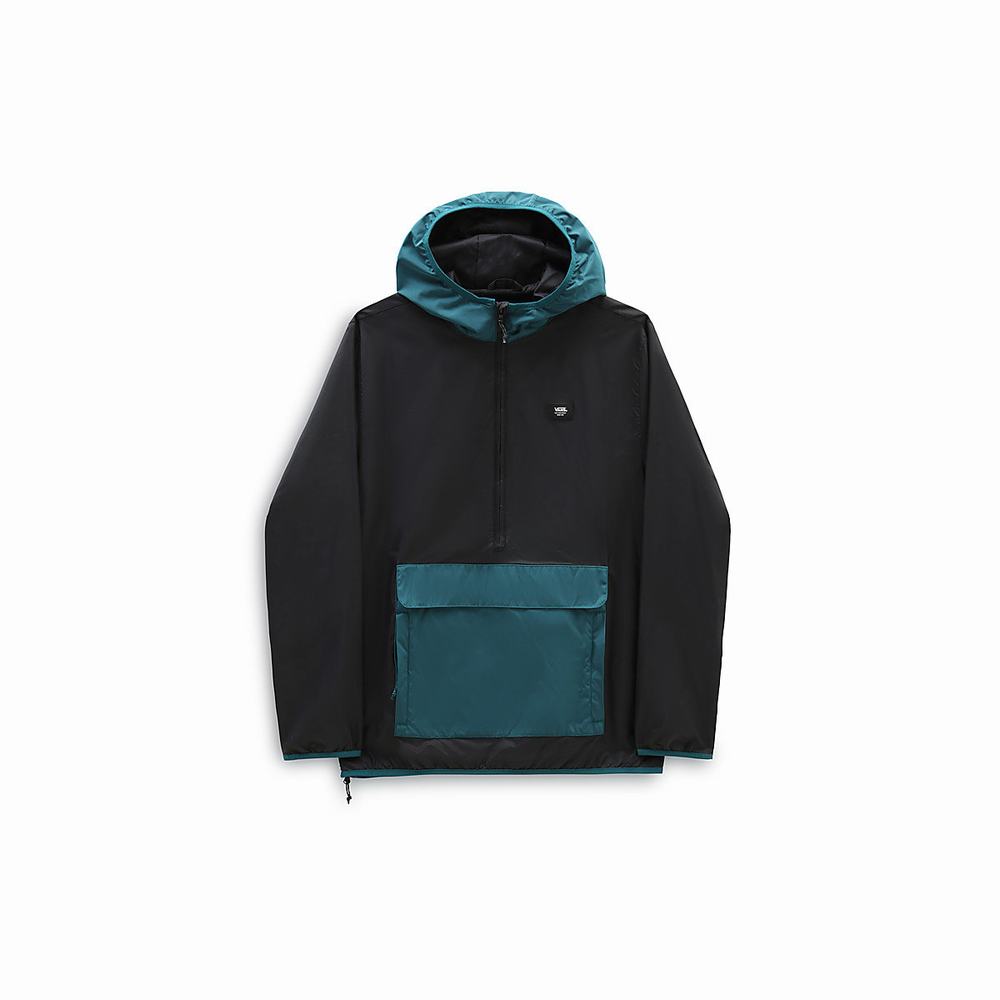 Men's Vans Lawrence Anorak Jackets Blue / Black | USA85267