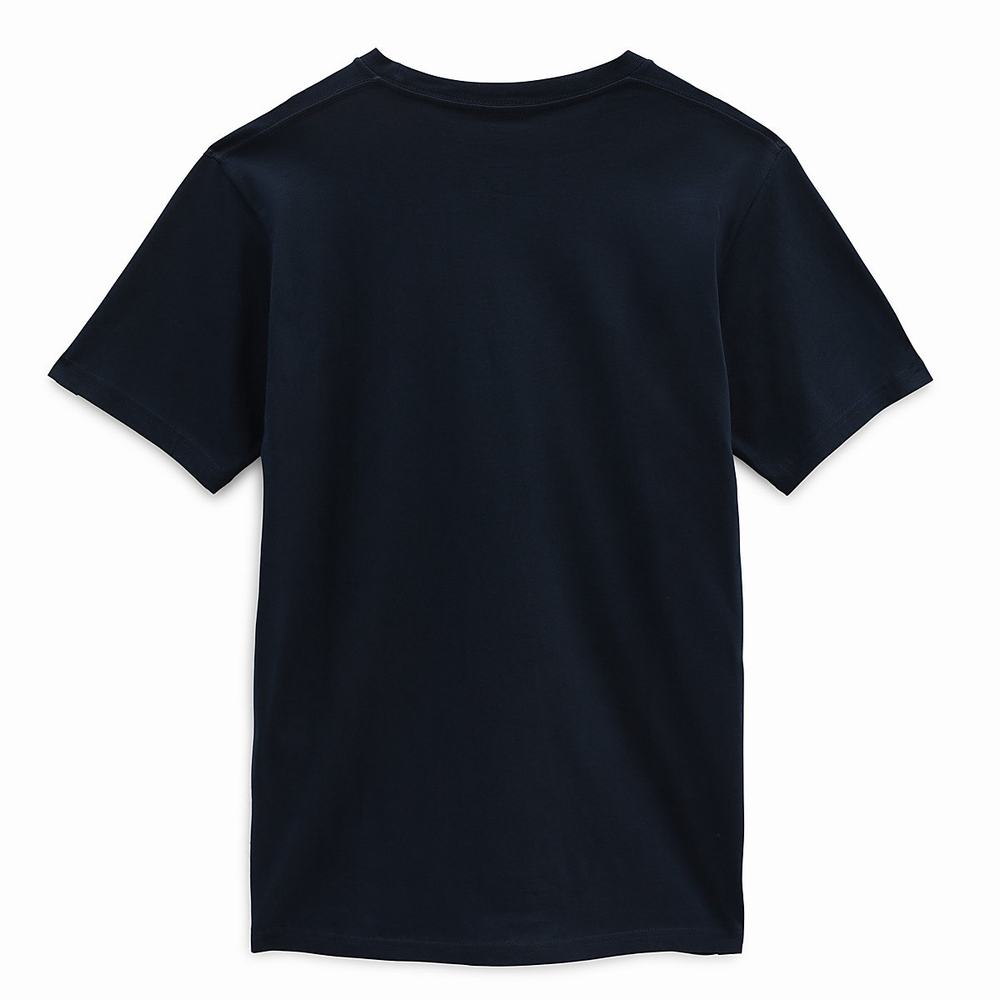 Men's Vans Left Chest Logo T Shirts Blue / Navy | USA96371