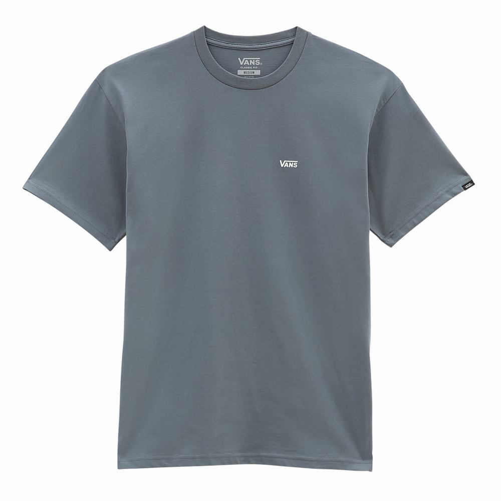 Men's Vans Left Chest Logo T Shirts Grey | USA58214