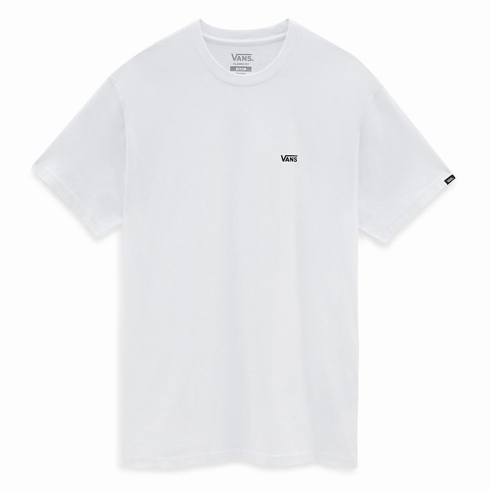 Men's Vans Left Chest Logo T Shirts White | USA09541