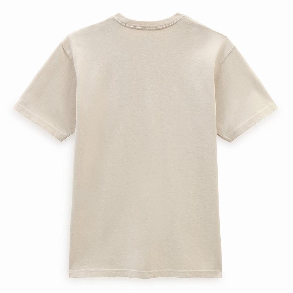 Men's Vans Life T Shirts Beige | USA42850