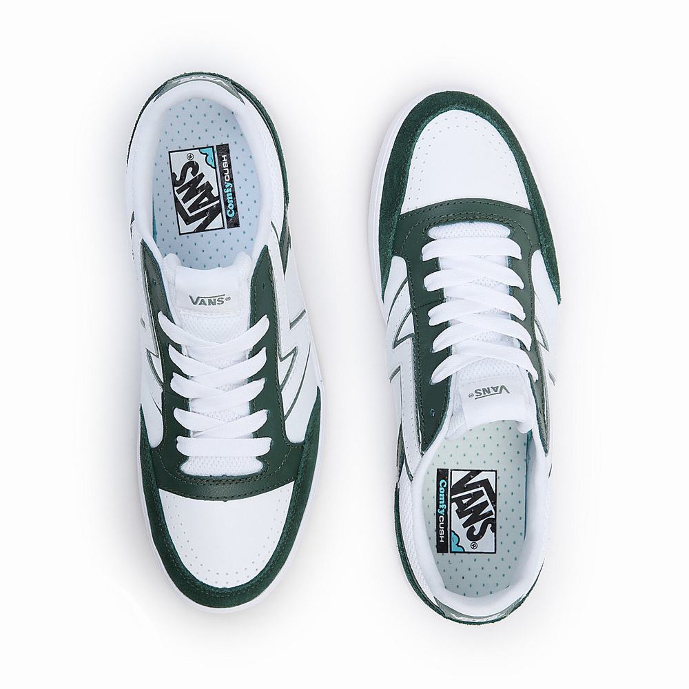 Men's Vans Lowland ComfyCush Sneakers Green / White | USA75632