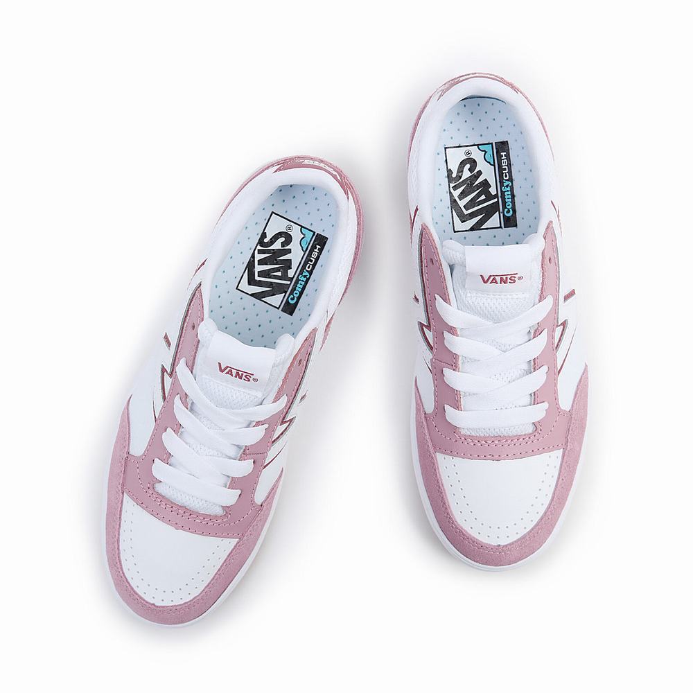 Men's Vans Lowland ComfyCush Sneakers White / Pink | USA18247