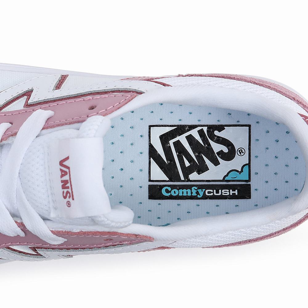 Men's Vans Lowland ComfyCush Sneakers White / Pink | USA18247