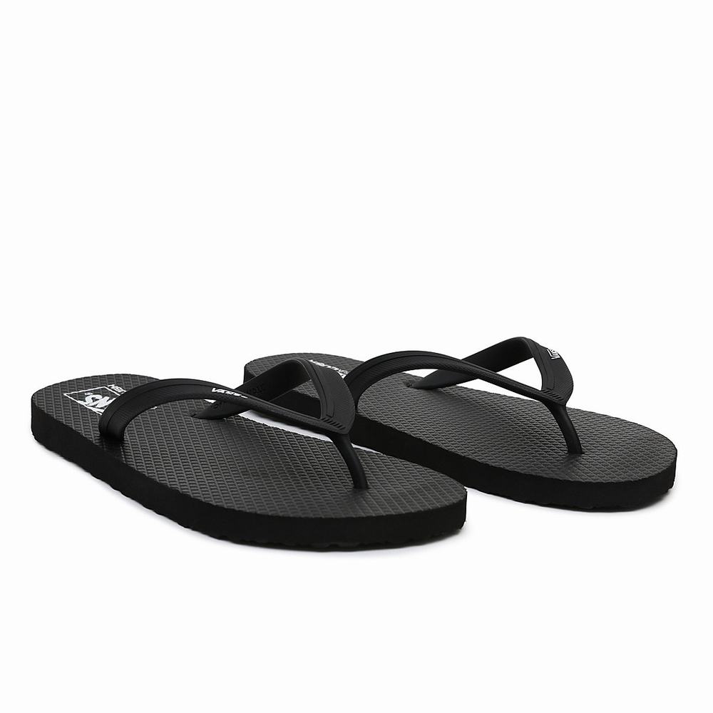 Men\'s Vans Makena Slides Black | USA92875