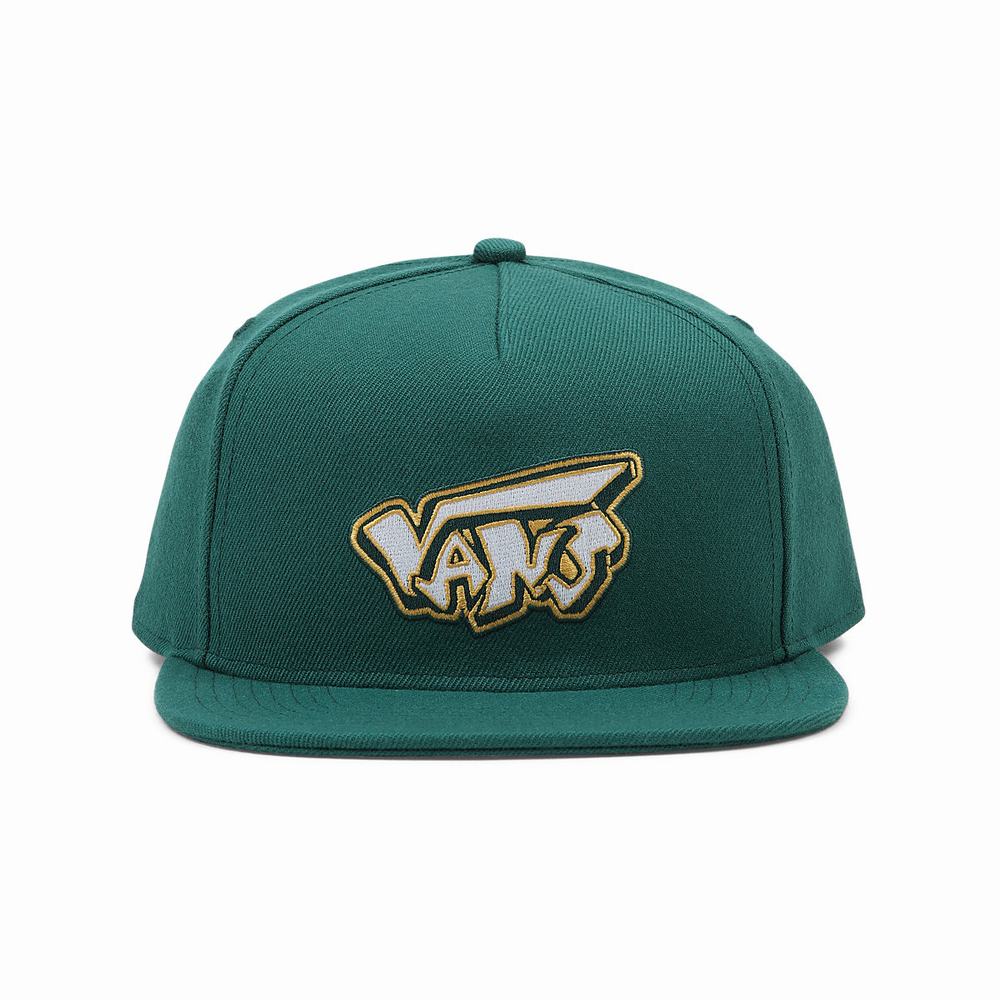 Men\'s Vans Marview Snapback Hats Green | USA40139