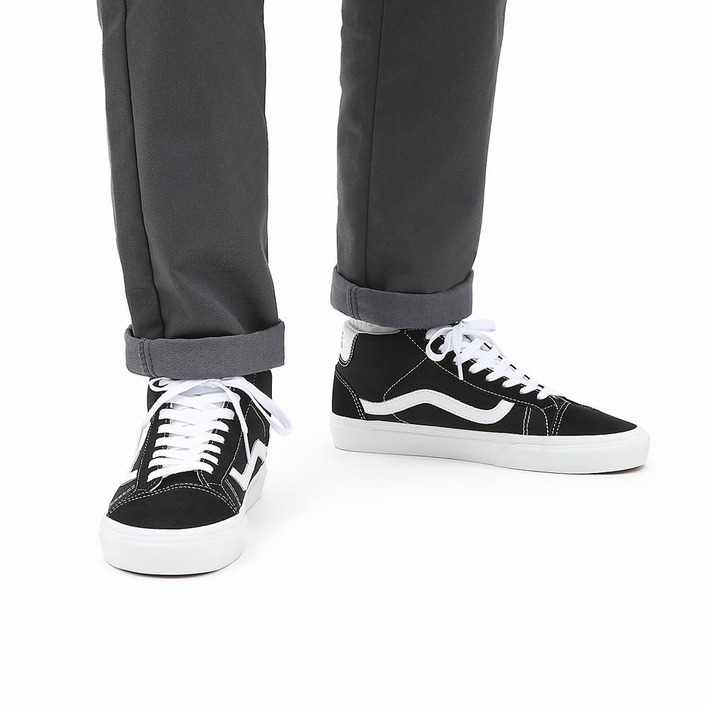 Men's Vans Mid Skool 37 Sneakers Black | USA91745